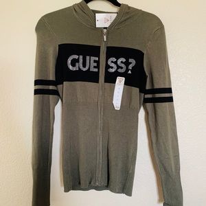 VINTAGE guess zip up sweater!